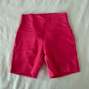 Lululemon Hot Pink 6” Biker Shorts / Size 6